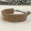 Rock and Love - Bracelet "Love" beige argent – Image 4