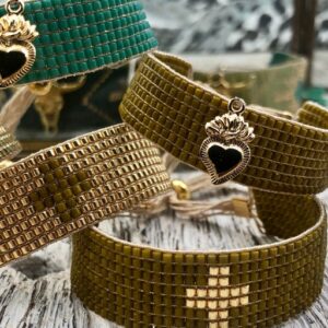 Rock and Love – Bracelet “Espoir” vert olive
