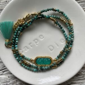 Bracelet / collier “la Douce”- turquoise