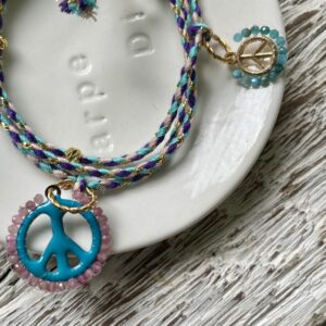 Bracelet / collier “la jalouse”- rose et violet